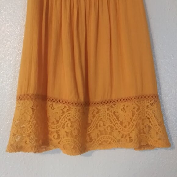 Xhilaration women's size XXL yellow lace blouse - Picture 3 of 14